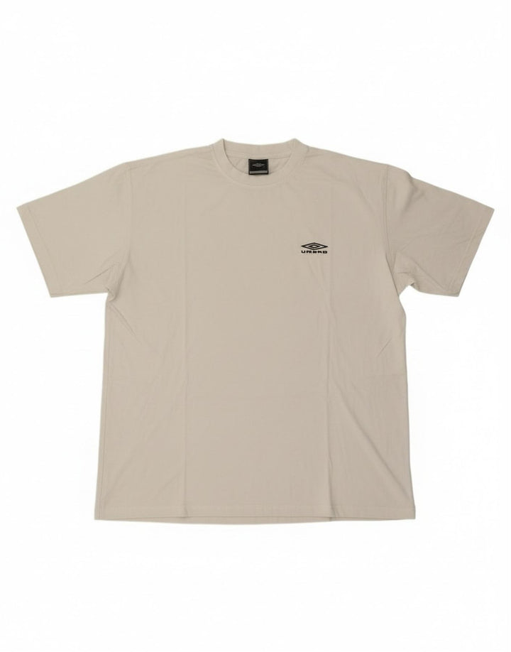 Umbro Mens T-Shirt Top UK 44/46 XL White Cotton