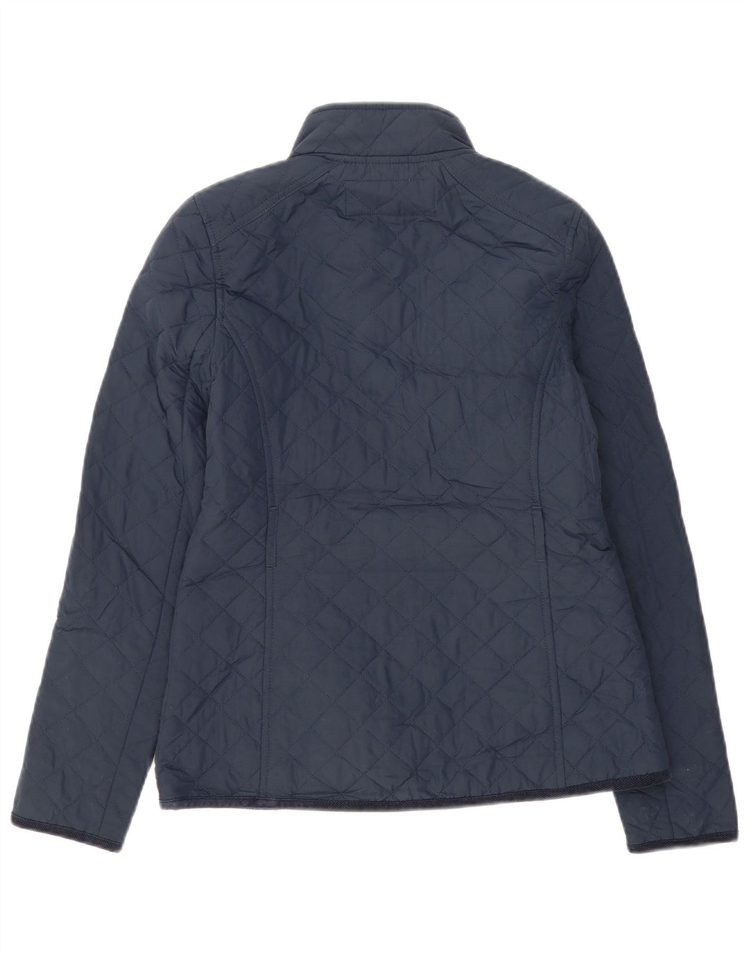 Jack Wills Womens Quilted Jacket UK 10 Small Navy Blue Polyester