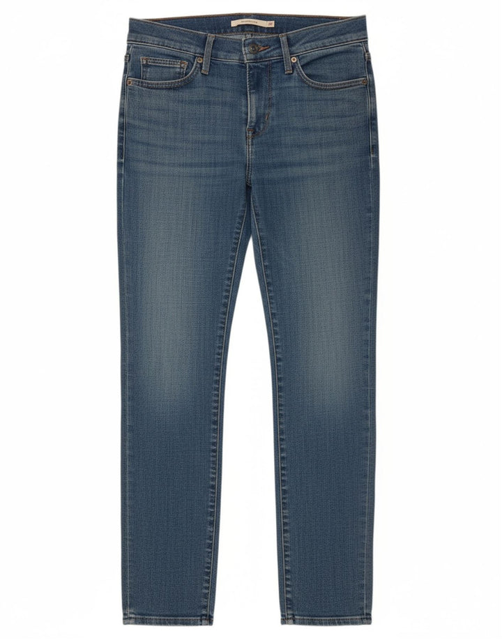 LEVI'S Womens Slimming Slim Jeans W25 L32 Blue Cotton