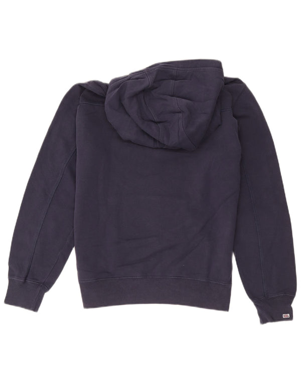 PEPE JEANS Mens Graphic Hoodie Jumper Small Navy Blue Cotton