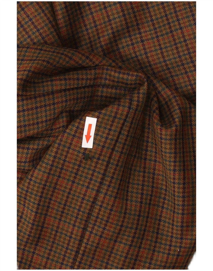 Monti Mens 2 Button Blazer Jacket IT 52 XL Brown Houndstooth Virgin Wool