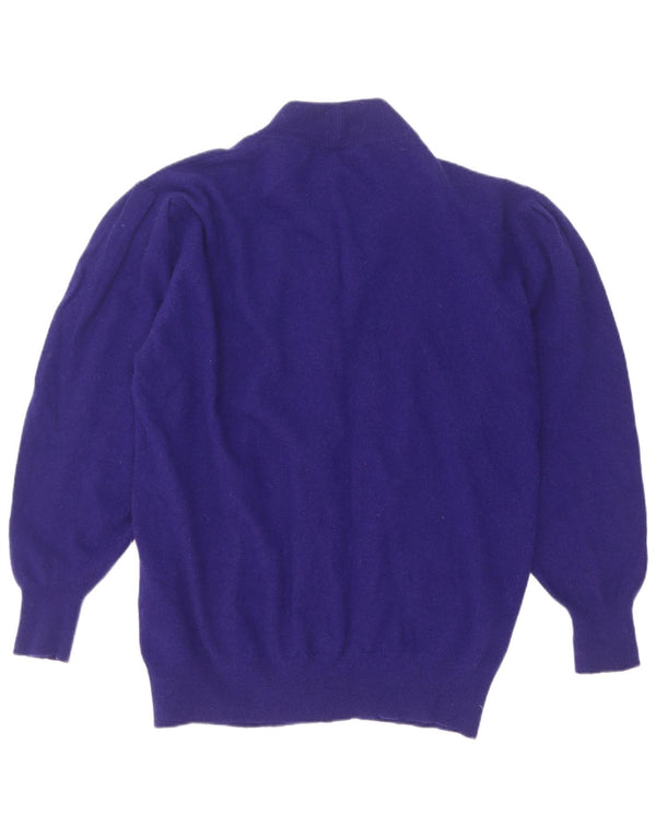 Vintage Womens Cardigan Sweater IT 46/48 Large Purple Wool