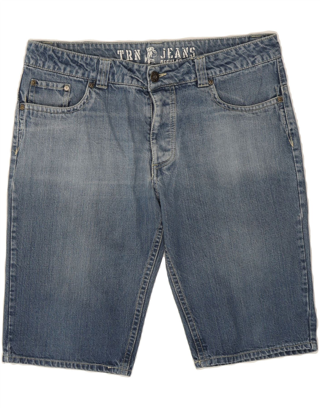 VINTAGE Mens Denim Shorts IT 52 XL W38  Blue Cotton Vintage Vintage and Second-Hand Vintage from Messina Hembry 