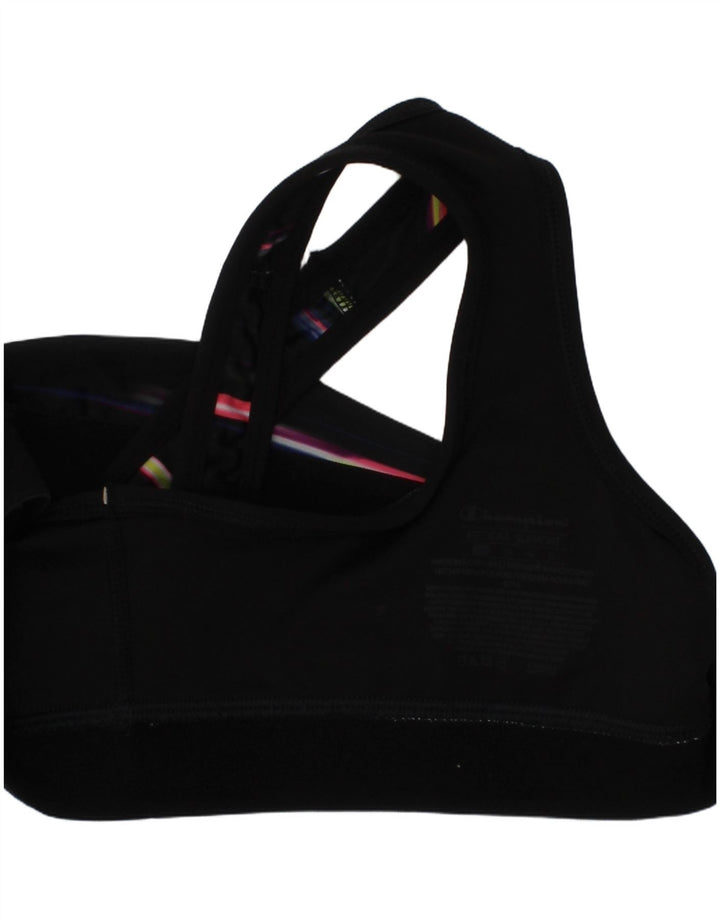 Champion Womens Sport Bra Top Large Black Polyester Sports