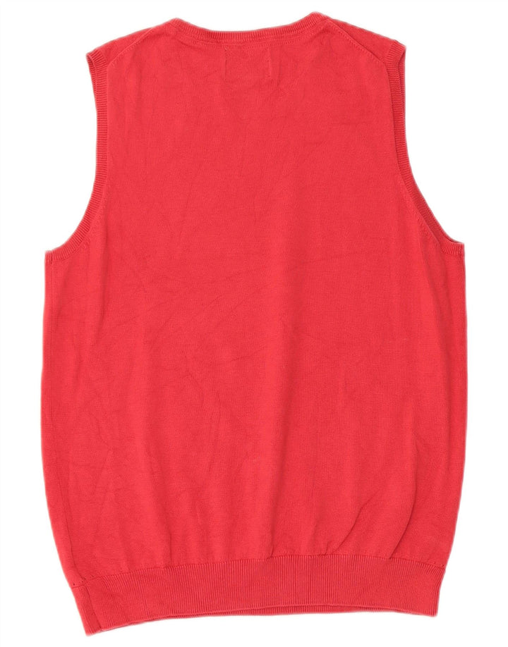 Eddie Bauer Womens Vest Tank Top UK 14 Large Red Cotton