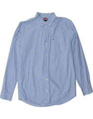 TOMMY HILFIGER Boys Shirt 15-16 Years Large Blue Cotton