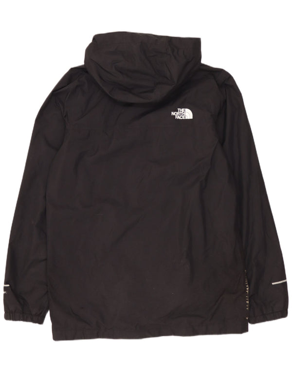 The North Face Boys Hooded Rain Jacket 14-15 Years XL Black Nylon