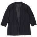 MARINA RINALDI Womens Longline Open Blazer Jacket Size 19 Small Navy Blue