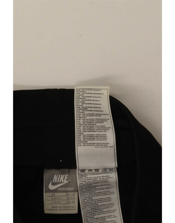 Nike Womens Tracksuit Trousers UK 6/8 XS  Black Polyester