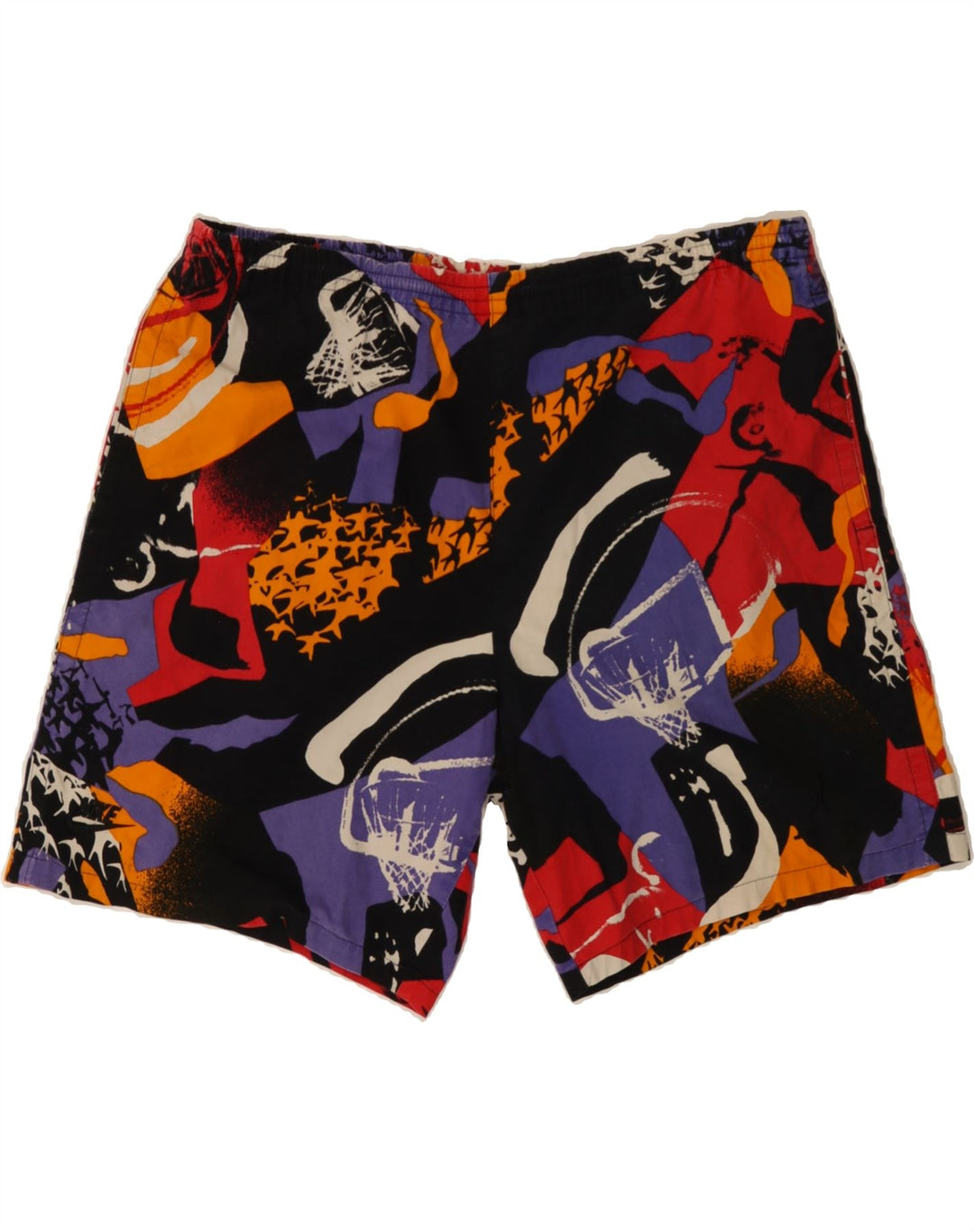 NIKE Mens Abstract Pattern Sport Shorts Medium Multicoloured Cotton Vintage Nike and Second-Hand Nike from Messina Hembry 