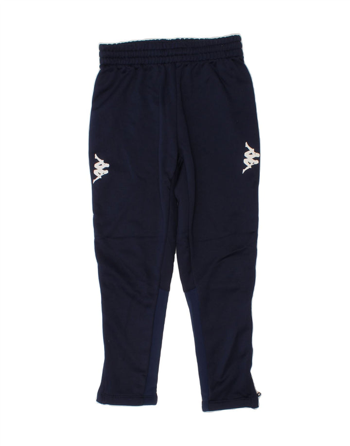 KAPPA Boys Tracksuit Trousers 7-8 Years  Navy Blue Polyester Vintage Kappa and Second-Hand Kappa from Messina Hembry 