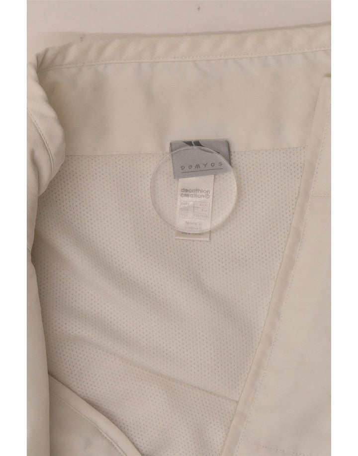 Domyos Mens Tracksuit Top Jacket 2XL White Colourblock Polyester