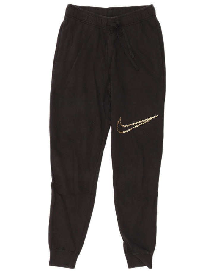Nike Mens Graphic Tracksuit Trousers Joggers Small  Black Cotton