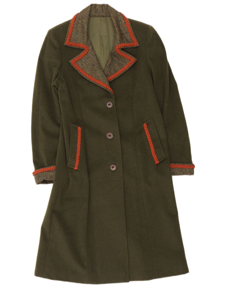 Vintage Womens Overcoat UK 14 Medium Green Classic