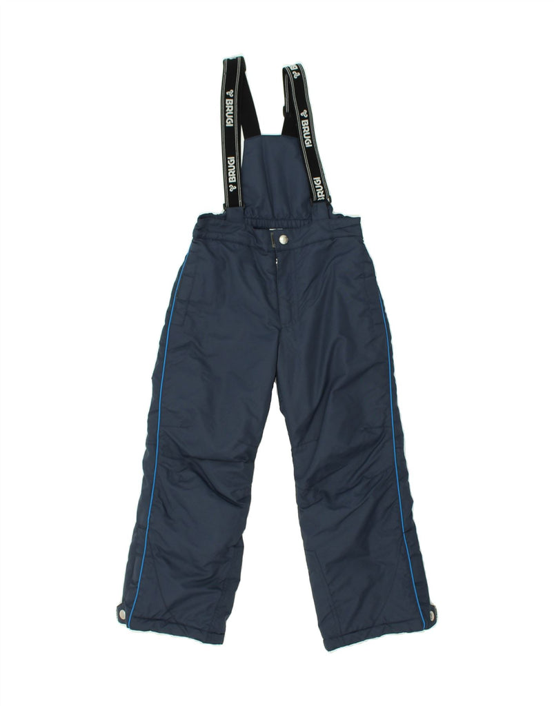 BRUGI Boys Dungarees Ski Trousers 6-7 Years Navy Blue Polyamide | Vintage Brugi | Thrift | Second-Hand Brugi | Used Clothing | Messina Hembry 