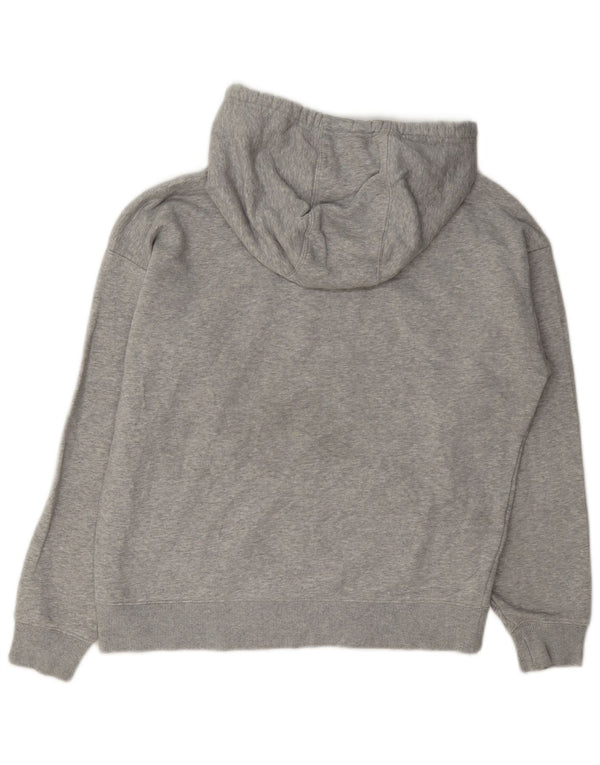 Fila Womens Hoodie Jumper UK 14 Medium Grey Cotton