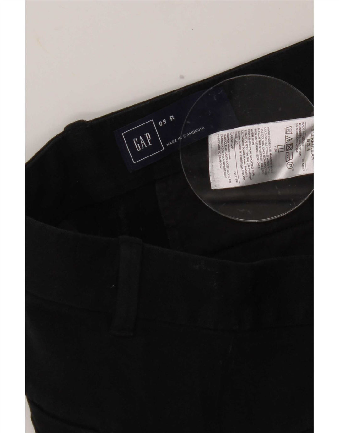 Gap Womens Slim Cropped Trousers US 8 Medium W30 L25 Black Cotton