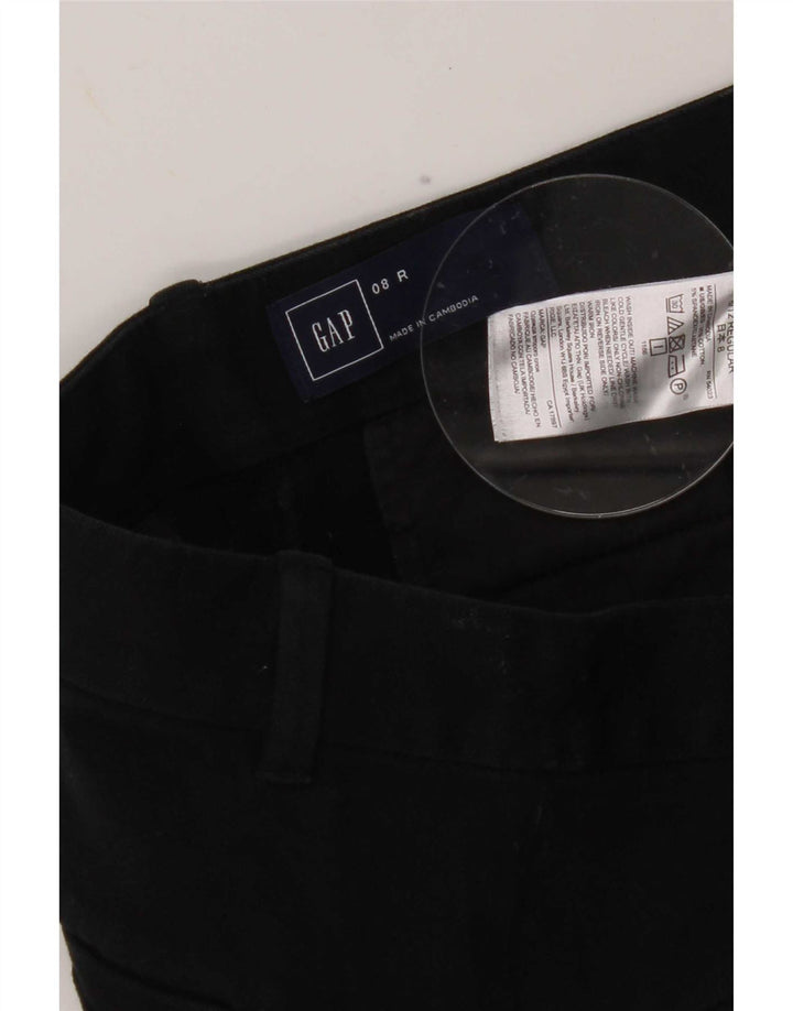 Gap Womens Slim Cropped Trousers US 8 Medium W30 L25 Black Cotton
