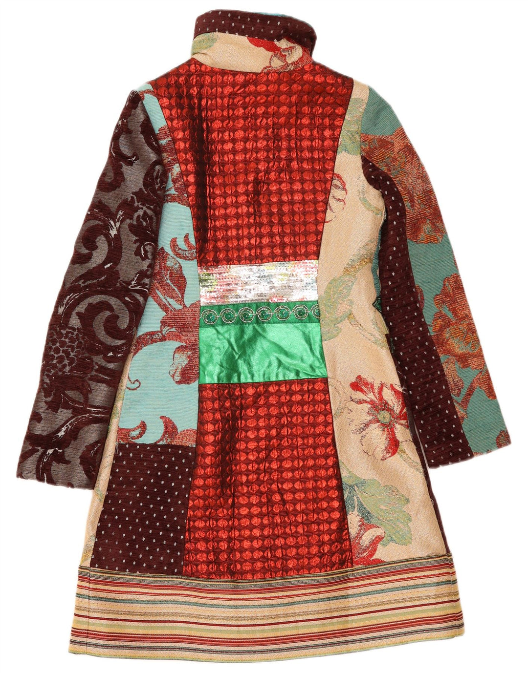 Desigual Womens Graphic Overcoat EU 38 Medium Multicoloured Floral