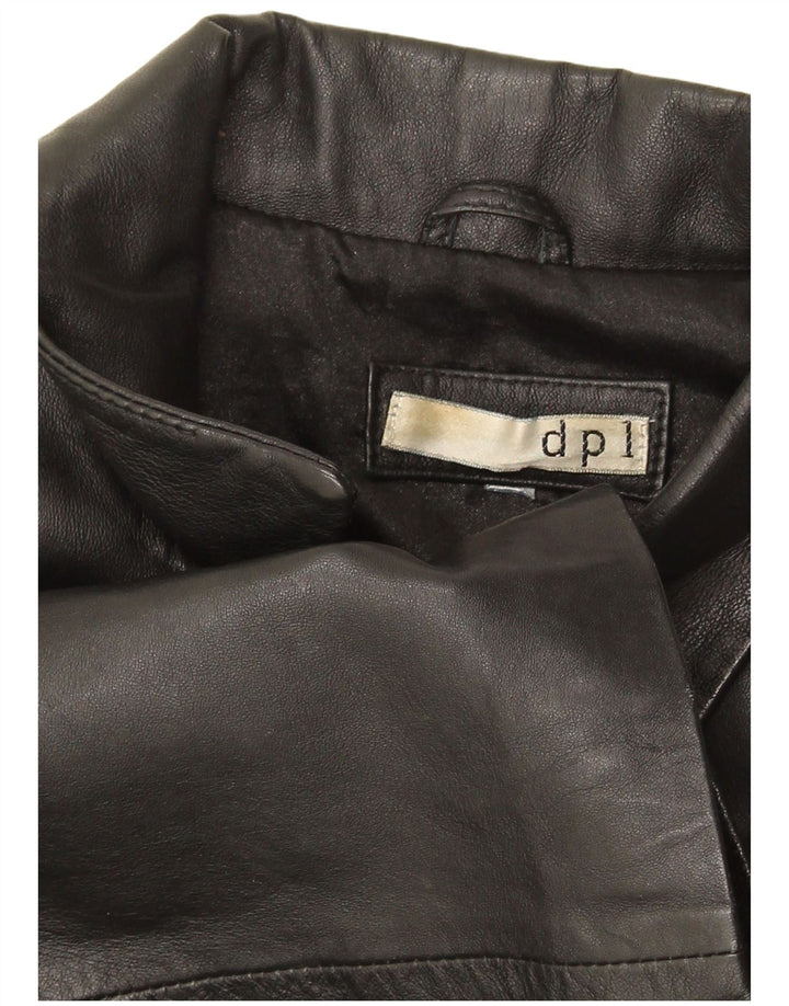 DPL Womens Leather Jacket UK 12 Medium Black