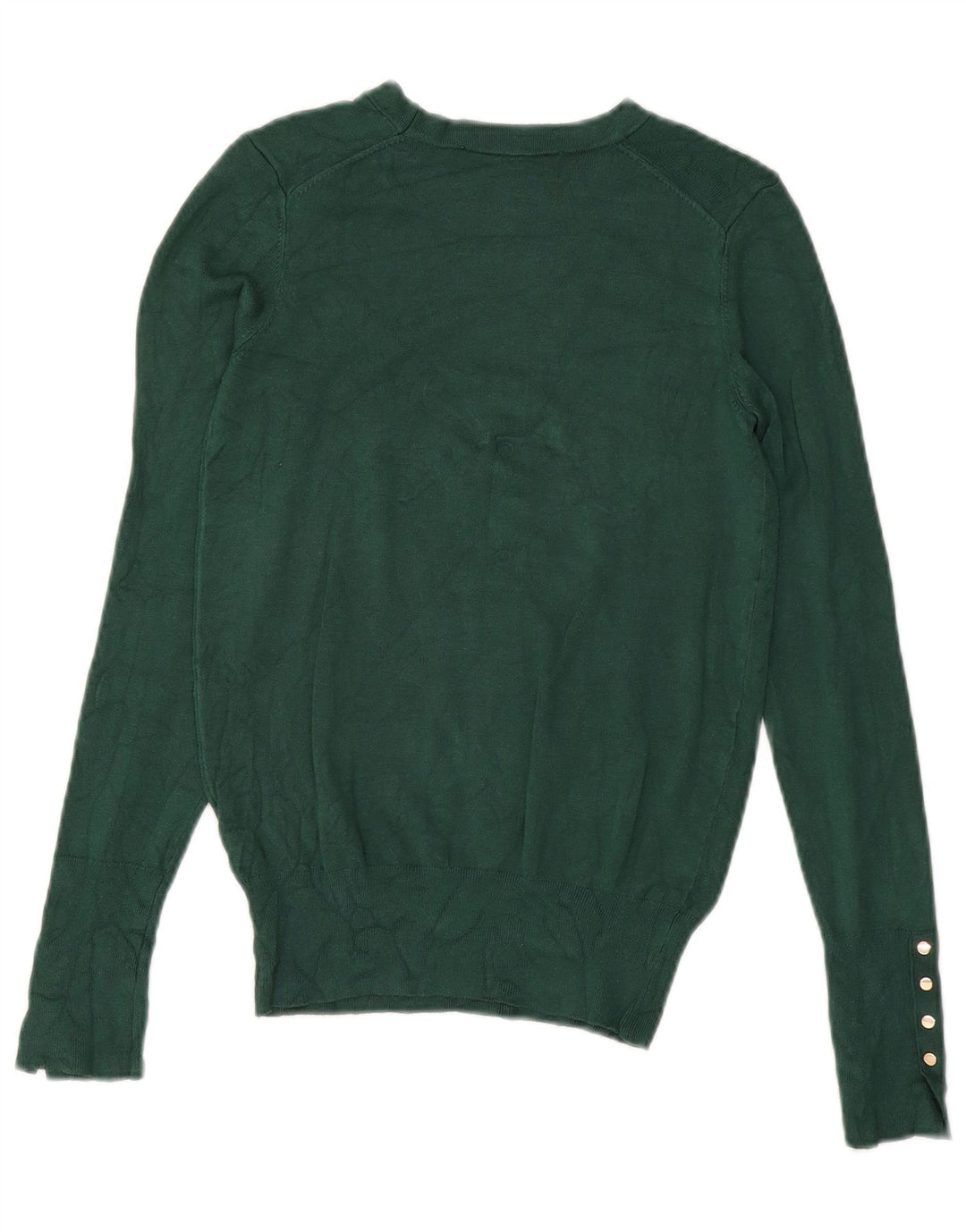 Zara Womens Crew Neck Jumper Sweater UK 10 Small Green