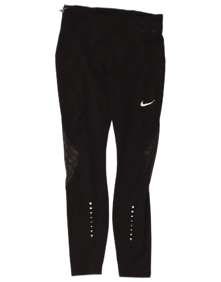 NIKE Womens Dri Fit Leggings UK 8 Small  Black Polyester