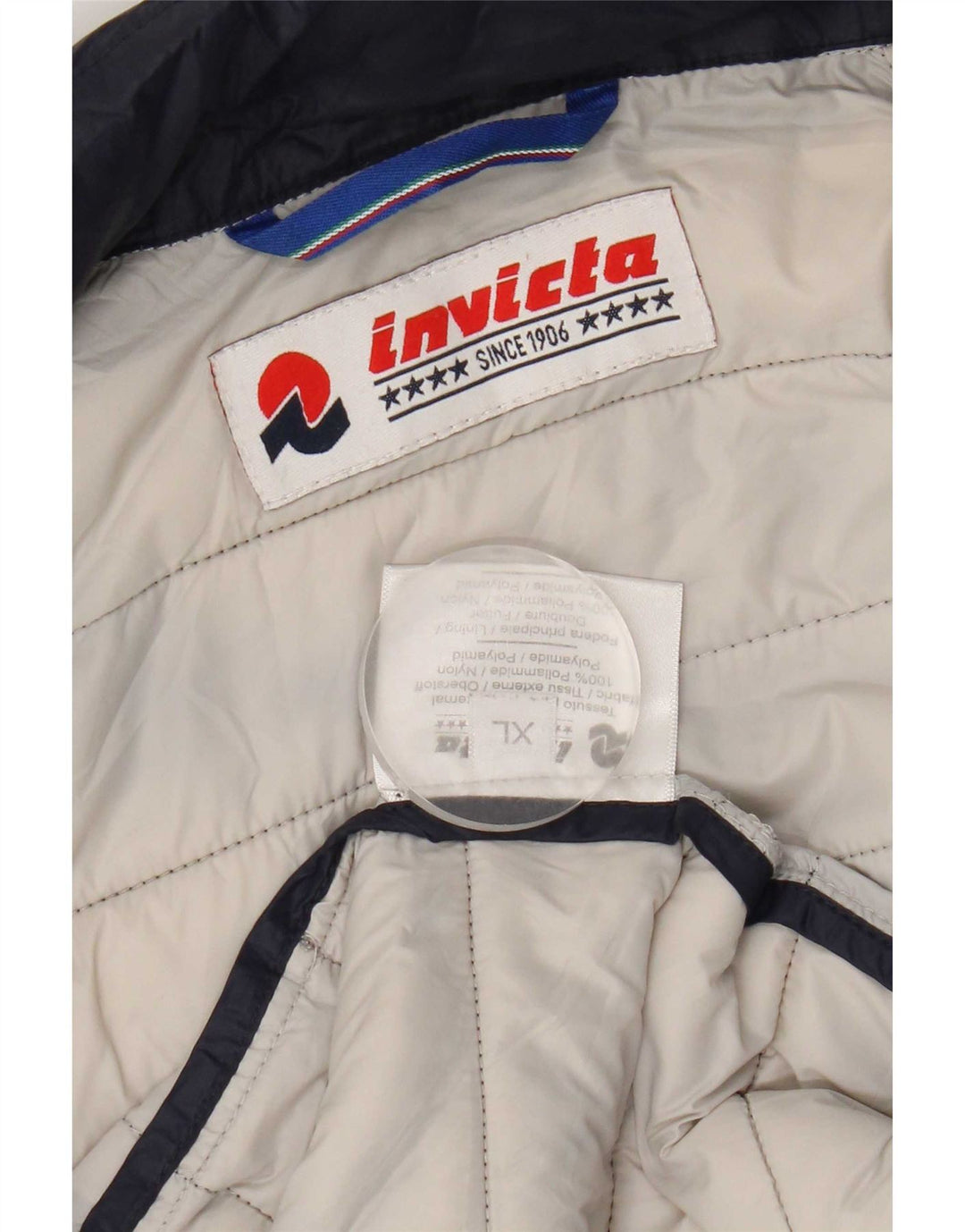Invicta Womens Hooded Padded Jacket UK 18 XL Navy Blue Nylon