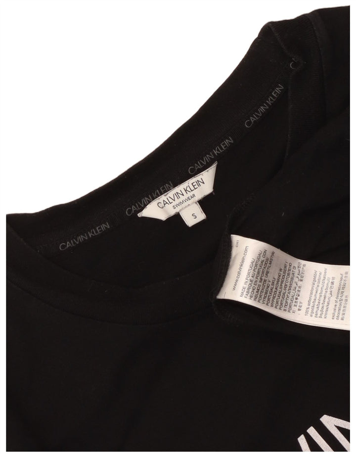 Calvin Klein Mens Graphic T-Shirt Top Small Black Cotton