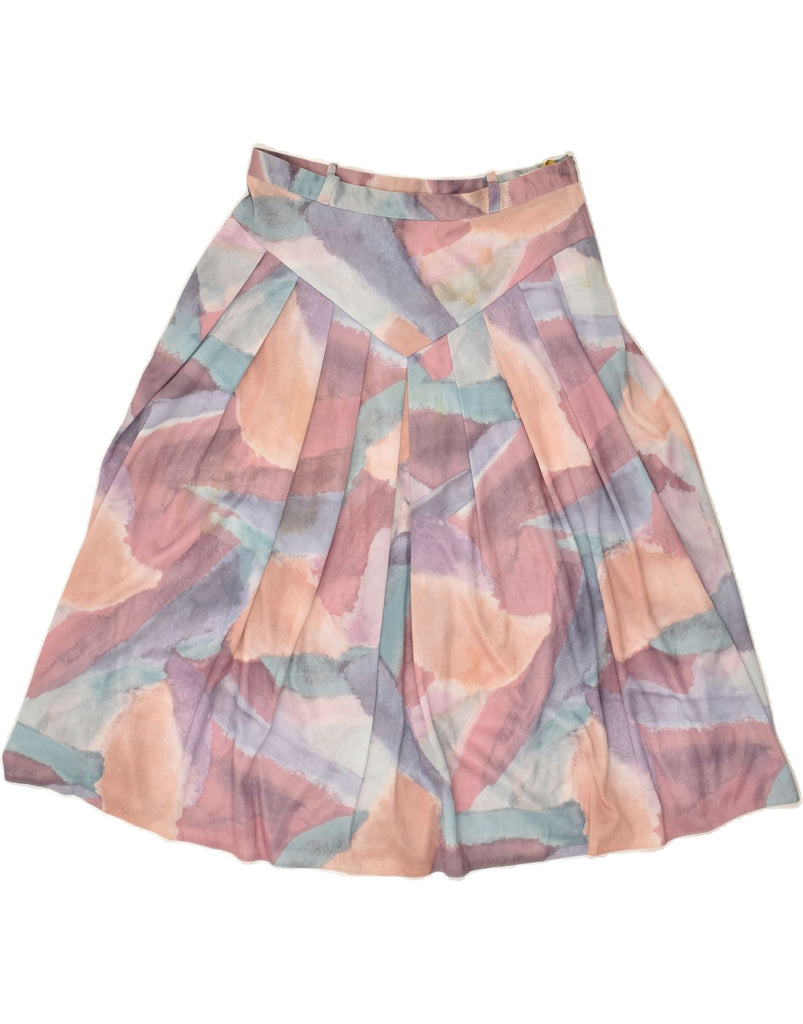 TREVIRA Womens High Waist Pleated Skirt EU 42 Large W28 Multicoloured Vintage Trevira and Second-Hand Trevira from Messina Hembry 