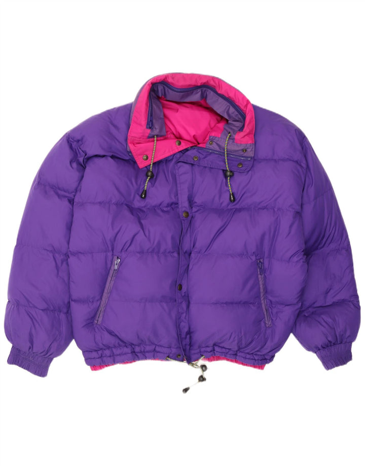 Norway Mens Hooded Reversible Ski Jacket UK 38 Medium Pink Colourblock