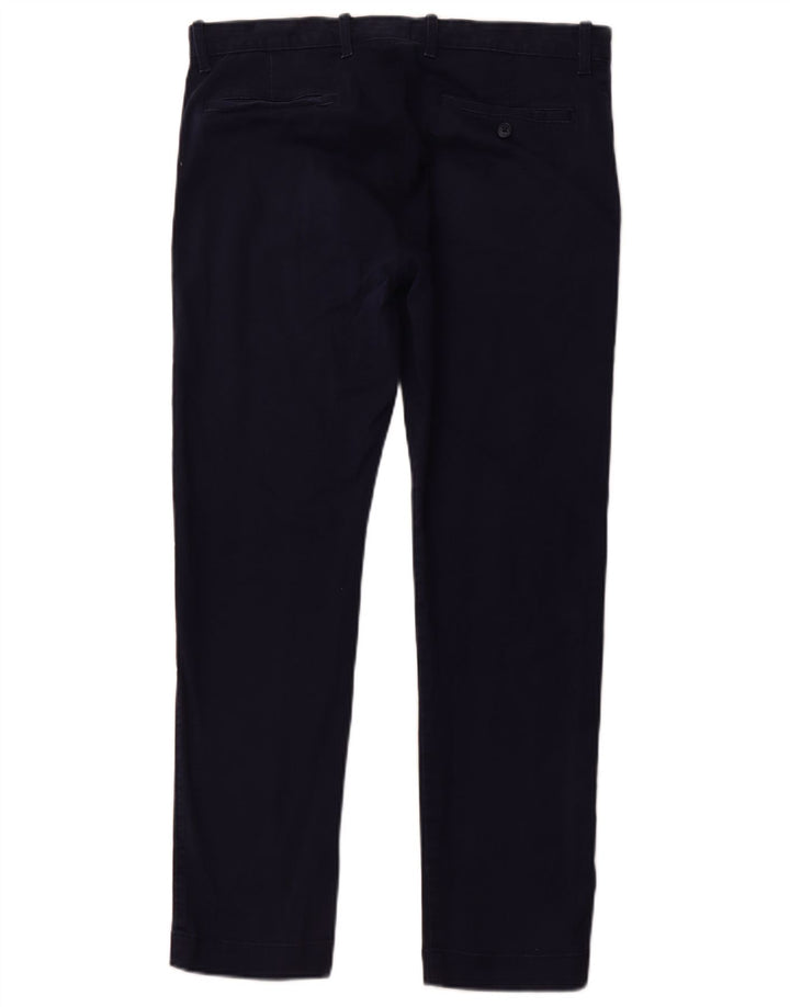 J. Crew Mens Slim Fit Chino Trousers W32 L30 Navy Blue Cotton