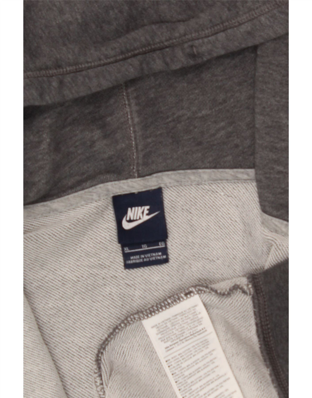 NIKE Mens Zip Hoodie Sweater XL Grey Cotton Vintage Nike and Second-Hand Nike from Messina Hembry 