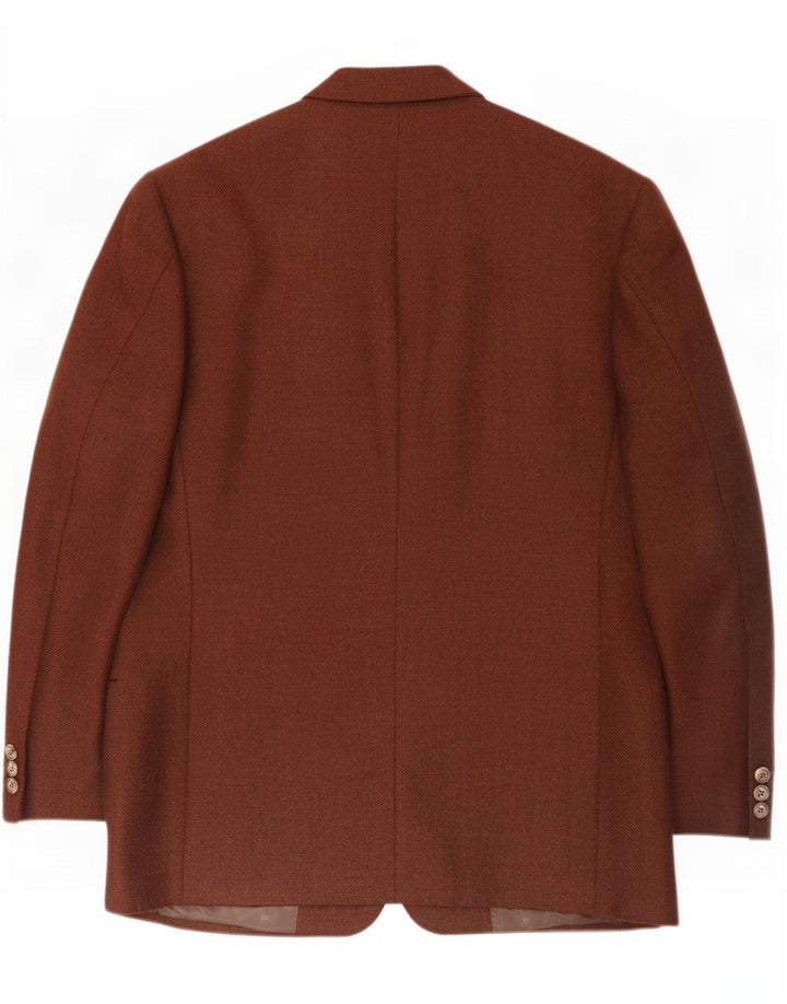 F.LLI Carlanda Mens 2 Button Blazer Jacket IT 50 Large Burgundy Wool