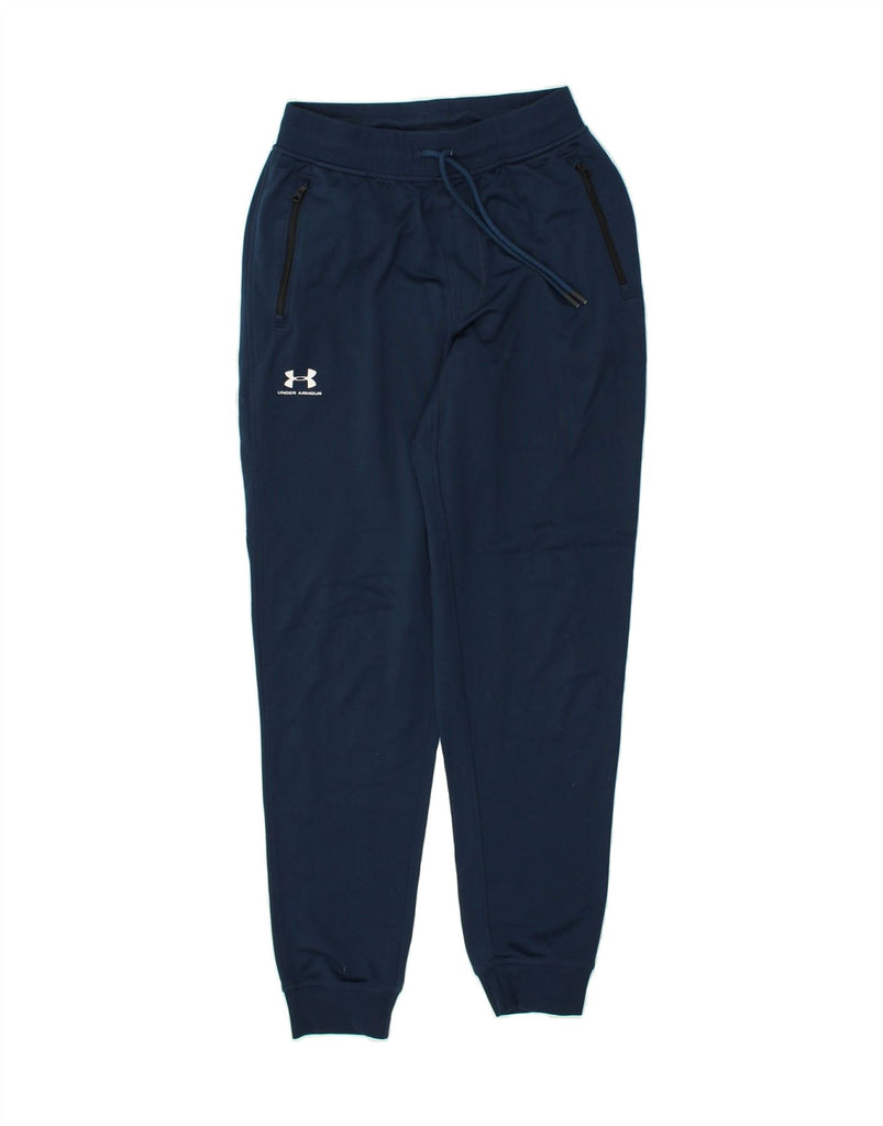 UNDER ARMOUR Mens Cold Gear Tracksuit Trousers Joggers Small Navy Blue | Vintage Under Armour | Thrift | Second-Hand Under Armour | Used Clothing | Messina Hembry 