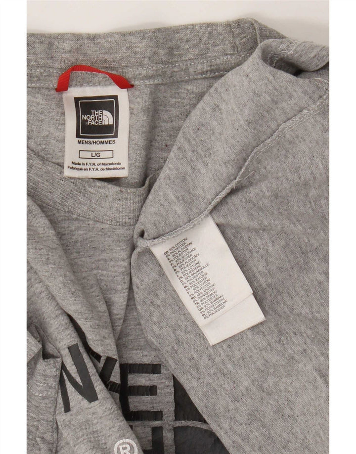 The North Face Mens Graphic T-Shirt Top Large Grey Cotton