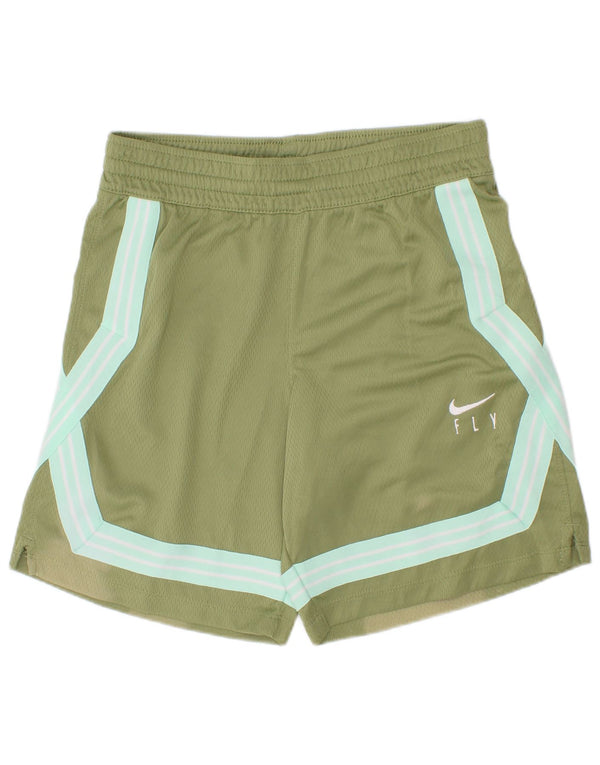 Nike Boys Dri Fit Sport Shorts 10-11 Years Medium Green Colourblock