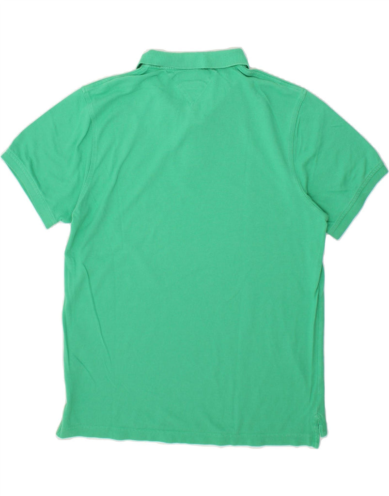 TOMMY HILFIGER Mens Slim Fit Polo Shirt 2XL Green Cotton | Vintage Tommy Hilfiger | Thrift | Second-Hand Tommy Hilfiger | Used Clothing | Messina Hembry 