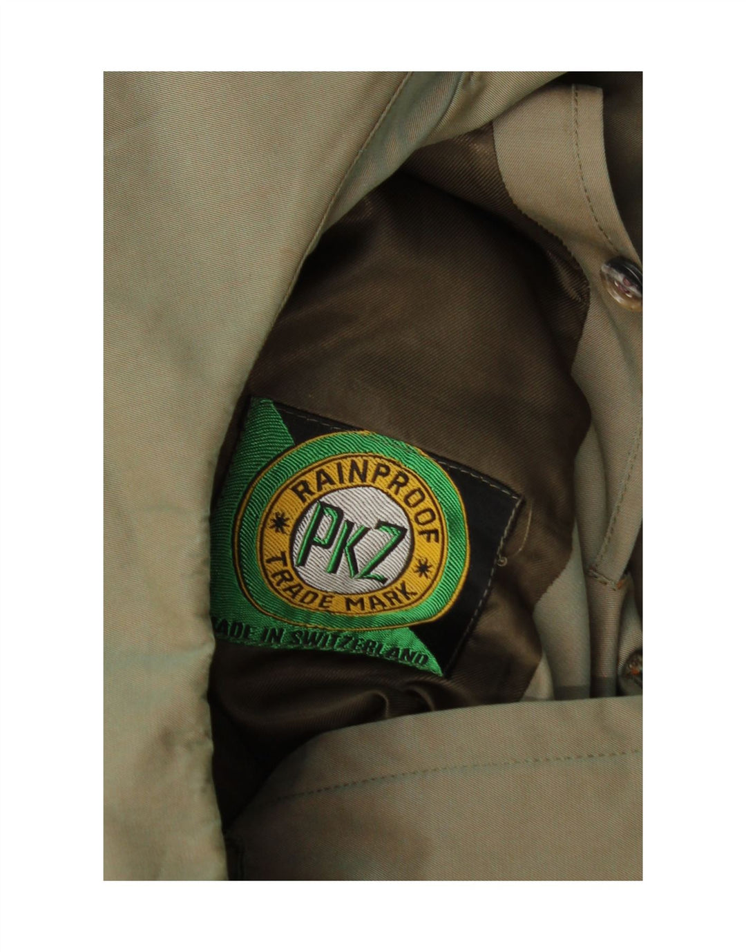 Vintage Mens Double Breasted Coat UK 34 XS Green