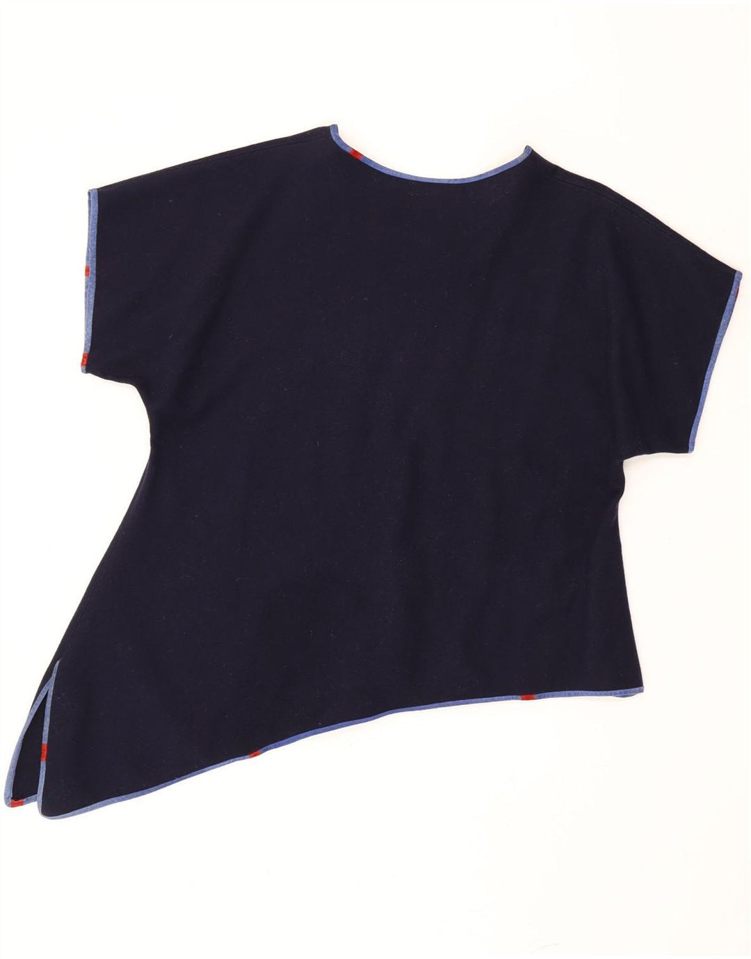 Vintage Womens Asymmetric Top UK 18 XL Navy Blue