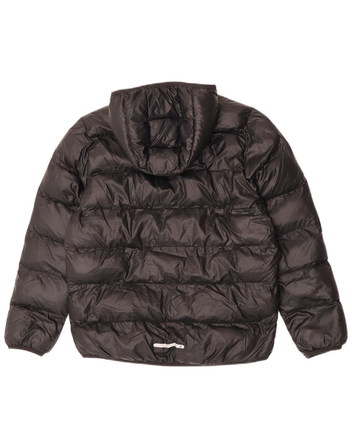 Adidas Boys Hooded Padded Jacket 13-14 Years Black Polyester