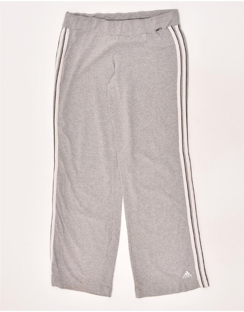 ADIDAS Womens Tracksuit Trousers UK 16 Large  Grey Cotton | Vintage Adidas | Thrift | Second-Hand Adidas | Used Clothing | Messina Hembry 