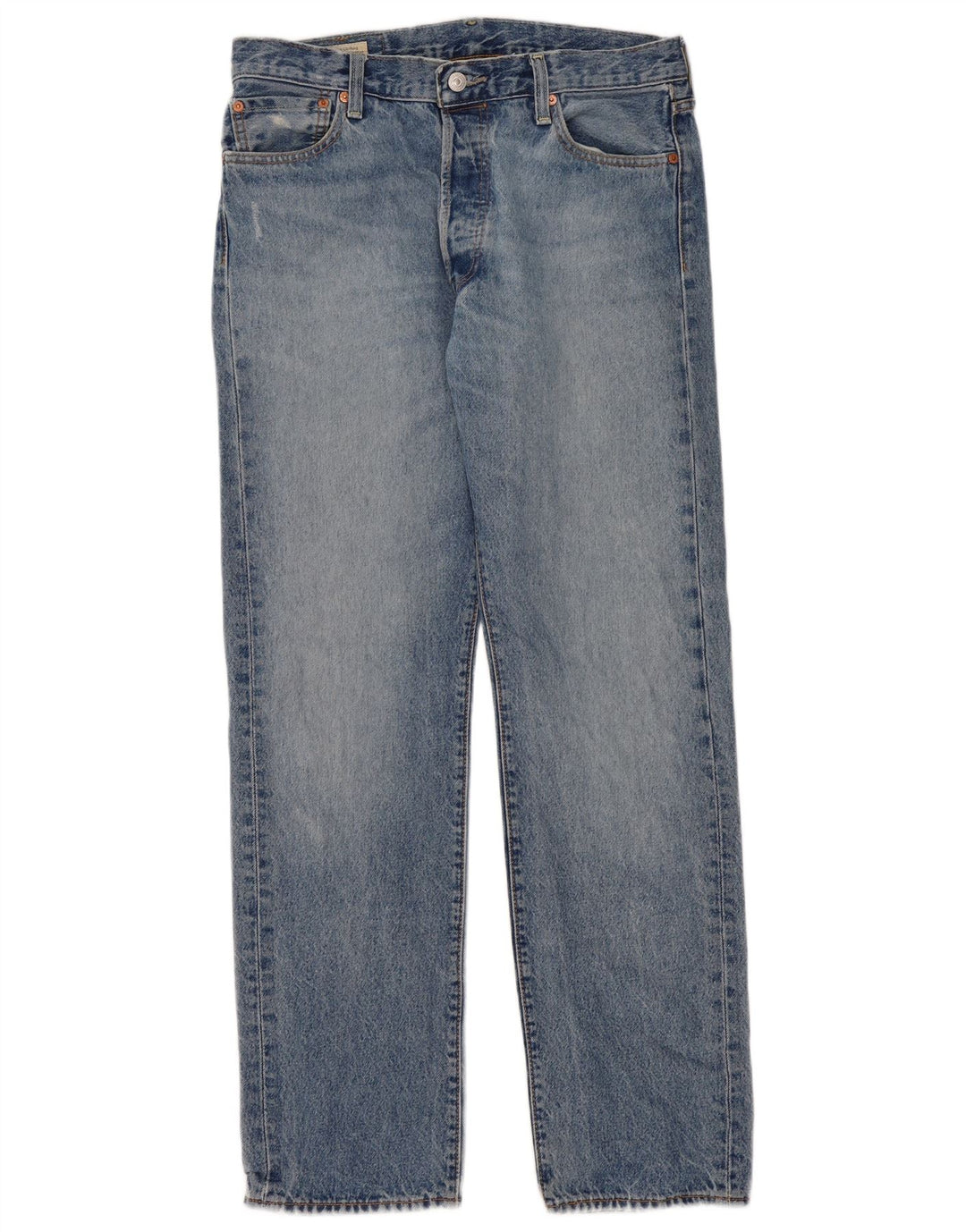 Levi's Mens 501 Straight Jeans W34 L34 Blue Cotton