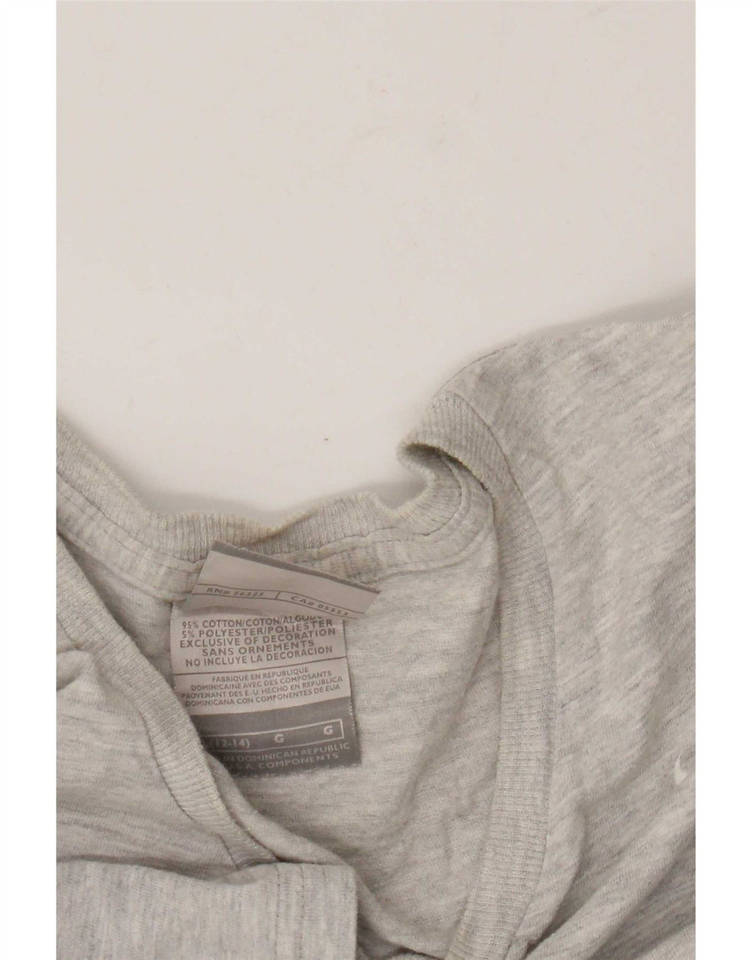 Nike Womens T-Shirt Top US 12/14 Large Grey Flecked Cotton