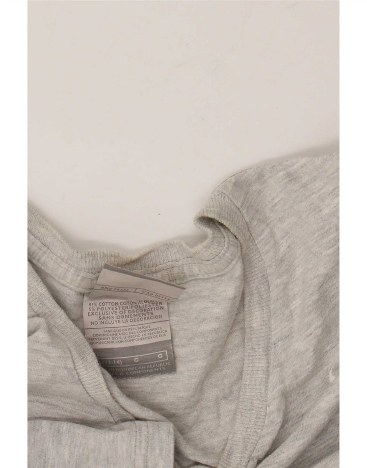 Nike Womens T-Shirt Top US 12/14 Large Grey Flecked Cotton