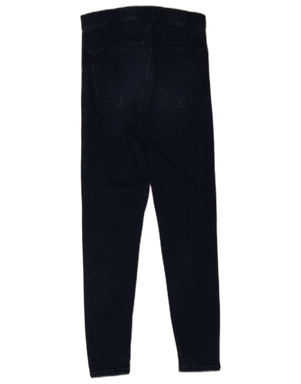 Topshop Womens Joni Skinny Jeans W28 L25 Navy Blue Cotton