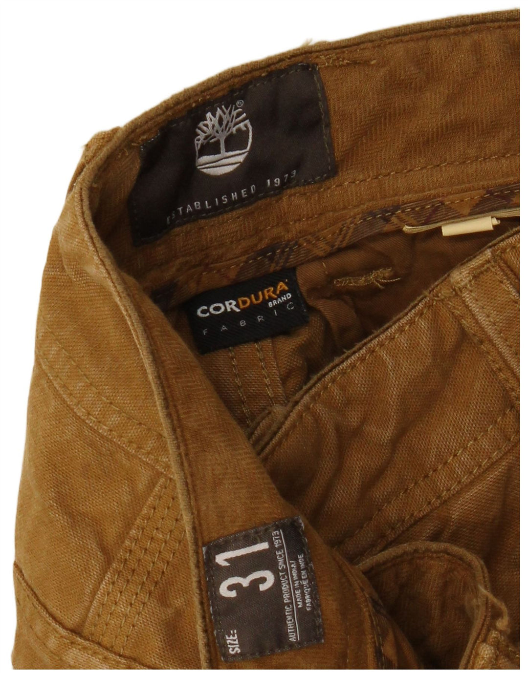 Timberland Mens Straight Chino Trousers W31 L30 Brown