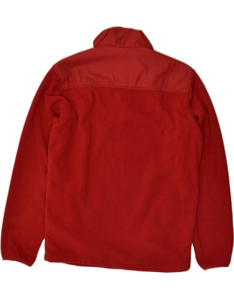 SLAM Mens Zip Neck Fleece Jumper Medium Red Polyester | Vintage Slam | Thrift | Second-Hand Slam | Used Clothing | Messina Hembry 