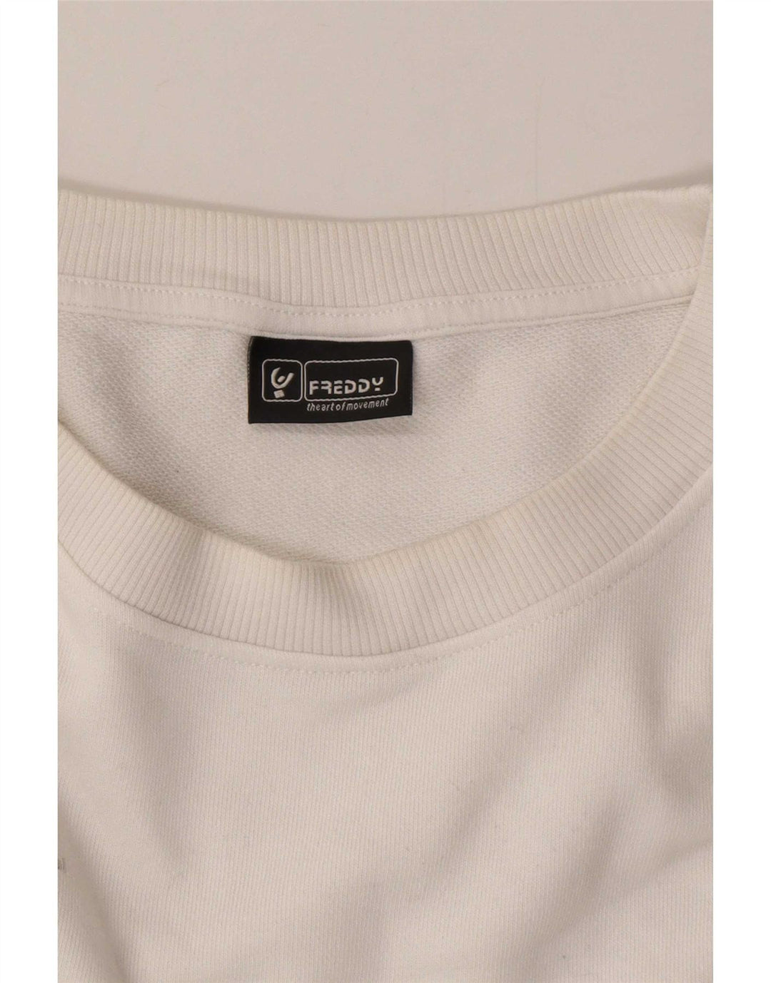 Freddy Womens Crop Oversized Sweatshirt Jumper UK 14 Medium White