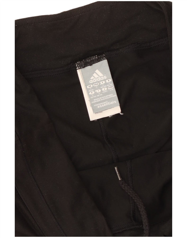 ADIDAS Womens Climalite Tracksuit Trousers UK 16 Large  Black Polyester