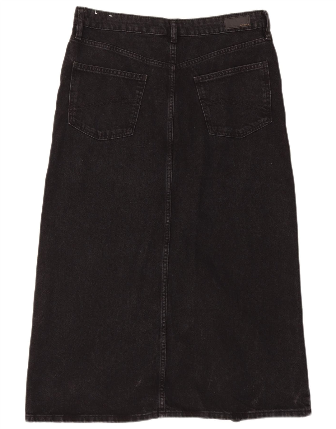 Fat Face Womens Denim Skirt UK 14 Large W34  Black Cotton